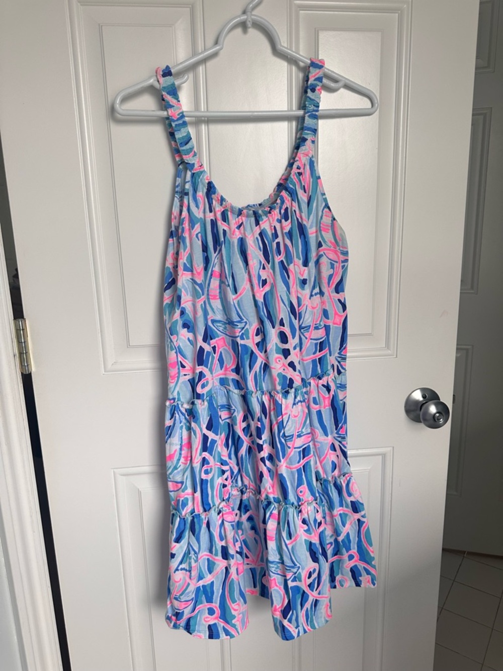 Lilly Pulitzer Blue, Pink & White Printed Sundress
